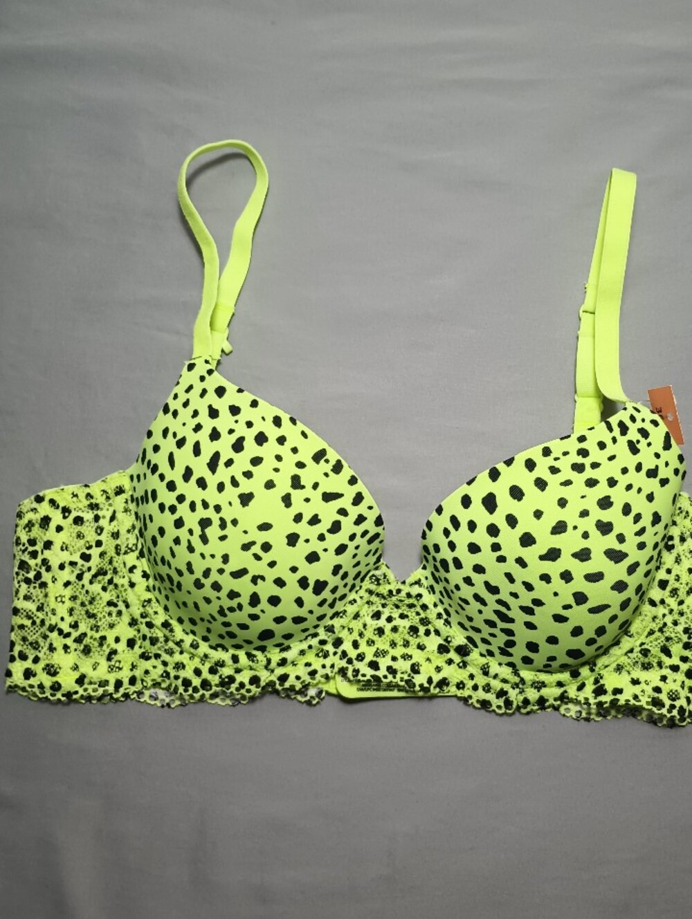 No Boundaries Women's Neon Lace Frame T-Shirt Bra